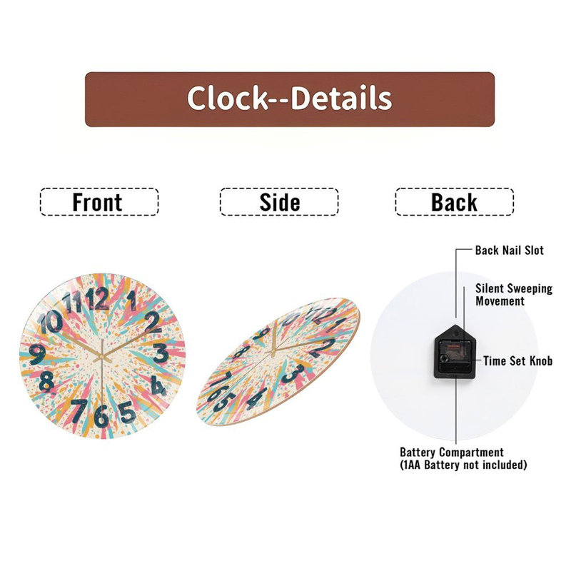 Horloge murale 12 po