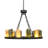 Afsari 12 - Light Steel Dimmable Wagon Wheel Chandelier