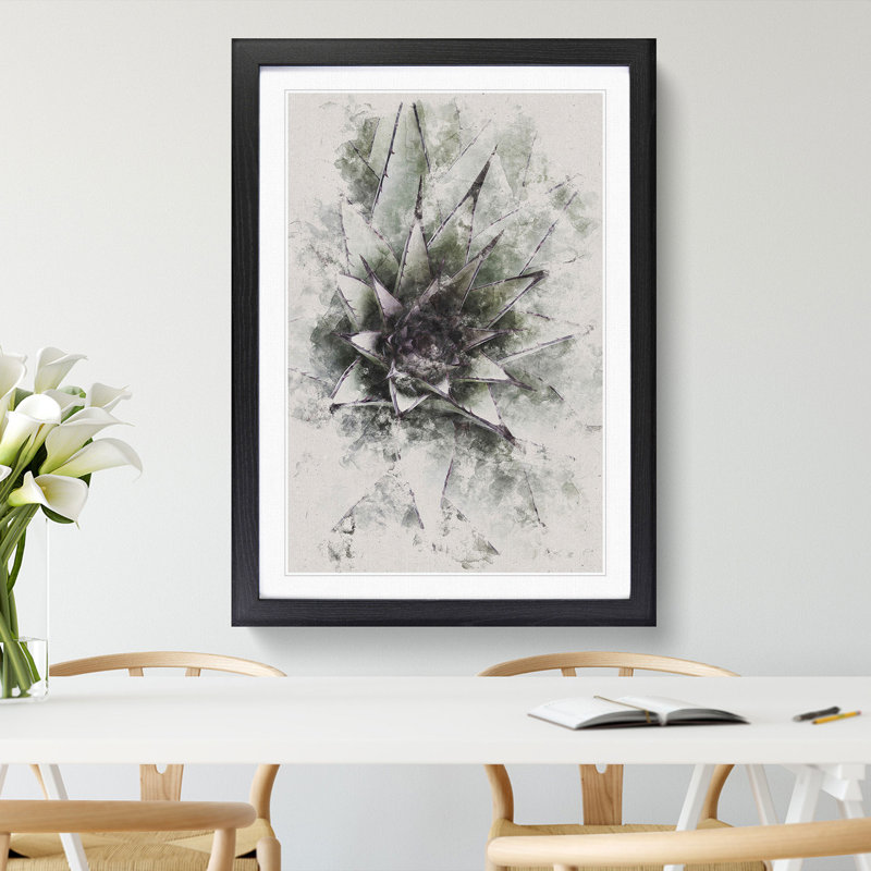 The Succulent Plant - Picture Frame Graphic Art, Black Framed, 90cm H x 65cm W x 2cm D
