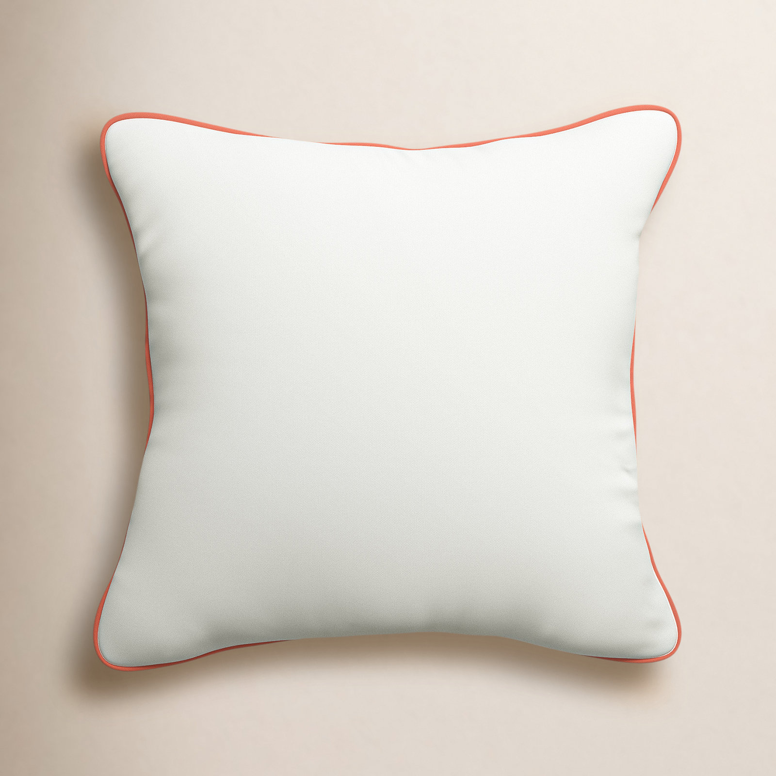 Adel Throw Pillow, 18" W x 18" D, Solid White