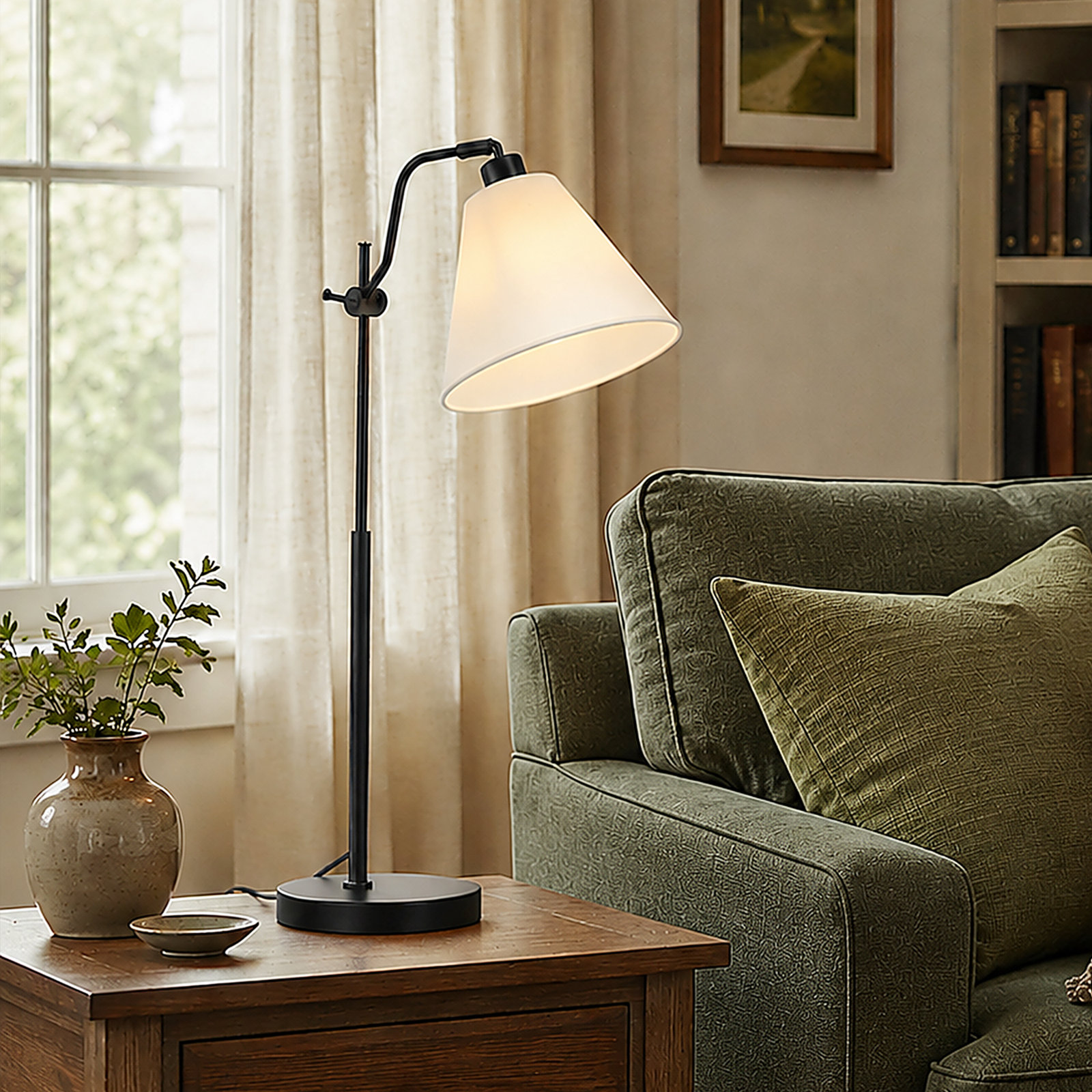 Adjustable Table Lamp, Matte Black