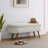 Beige Oval Storage Bench With Rubber Wood Materials - Enhances Home Style Resilient Legs Meets Your Needs-342287695
