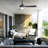 52'' Modern 3-ABS-Blade Downrod Ceiling Fan With Led Light And Remote, Reversible Dc Motor, Adjustable Color Temperature-1328407480