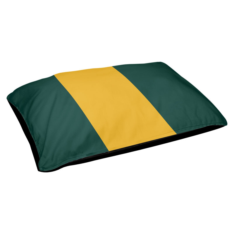 Coussin d'extérieur pour chien Florida Tribe, Medium (28" W x 18" D x 9.5" H), Kelly Green/Gold/Kelly Green