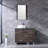 Alderico 36 " W Freestanding Standard Free Standing Single Double Single Vanity Bathroom Vanity With Glass Top with Mirror