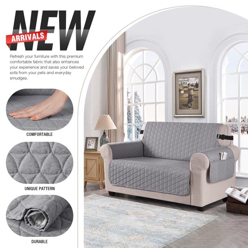 Housse de canapé imperméable pour causeuse Wildee, Gris clair