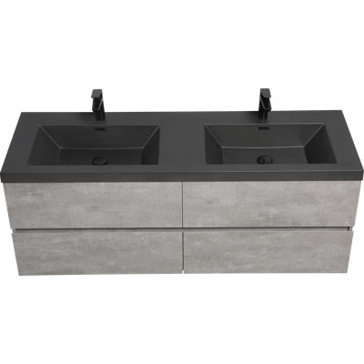 Valentino Bathroom Vanity Top with 2 Sinks - Top Only