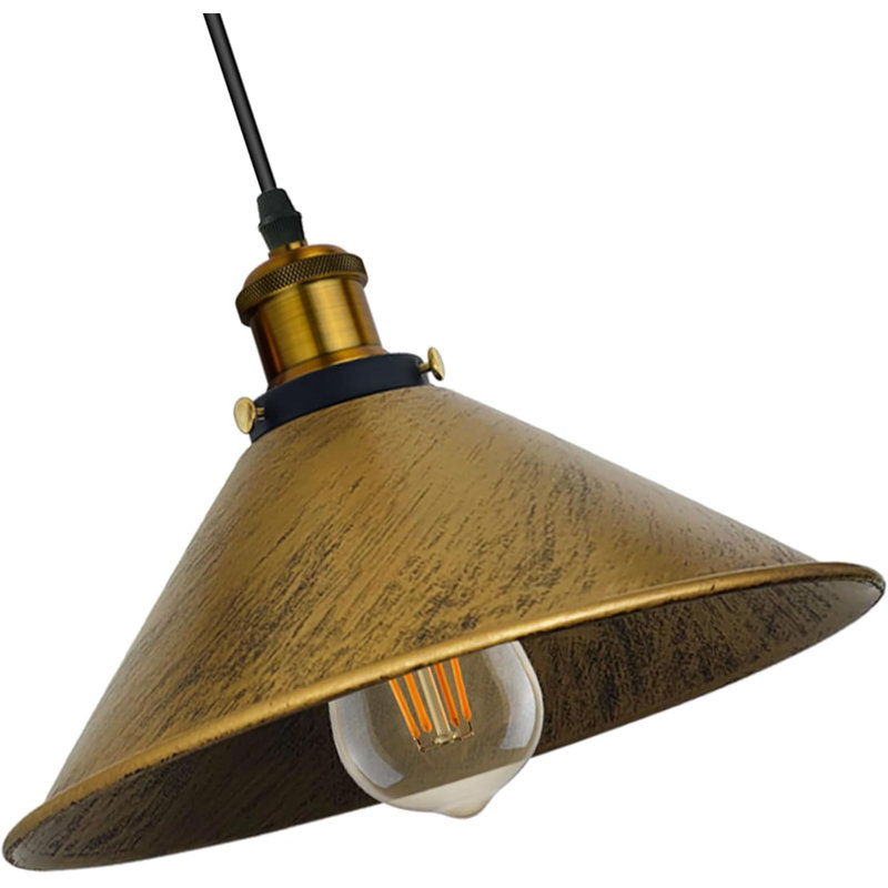 Anneta 1 - Light Brushed Brass Cone Pendant