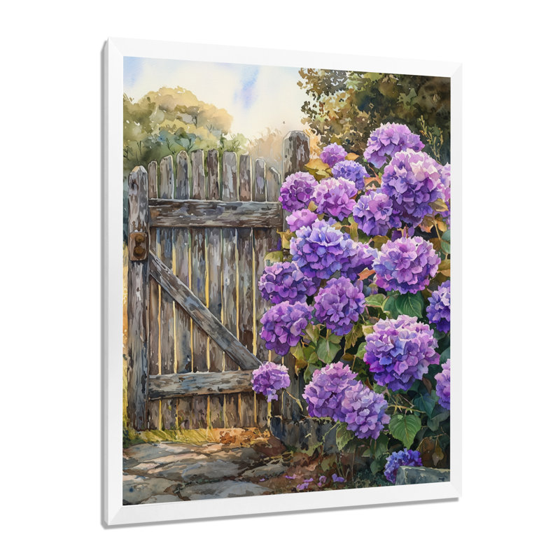 Alayna - Floral Wall Art, H 32 po x l 16 po, Picture Framed, Blanc