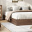 Floor Standing Bed Frame with Wooden Slat, Support, No Box Spring Needed, Noise Free & Easy Assemble, Modern Minimalist Bedroom Furniture for Apartments-2045084788-2045084789