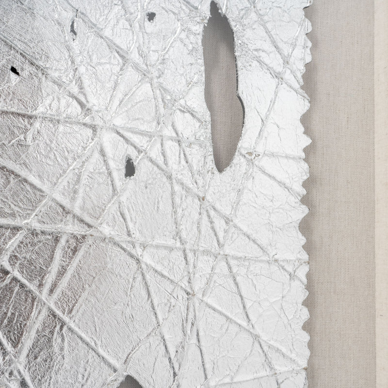 Handmade Paper Wall Decor, Silver