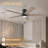 5-Blade Smart Flush Mount Ceiling Fan with Lights Remote, Voice WIFI Alexa App Control, Quiet DC Motor-1710489638-1710489633