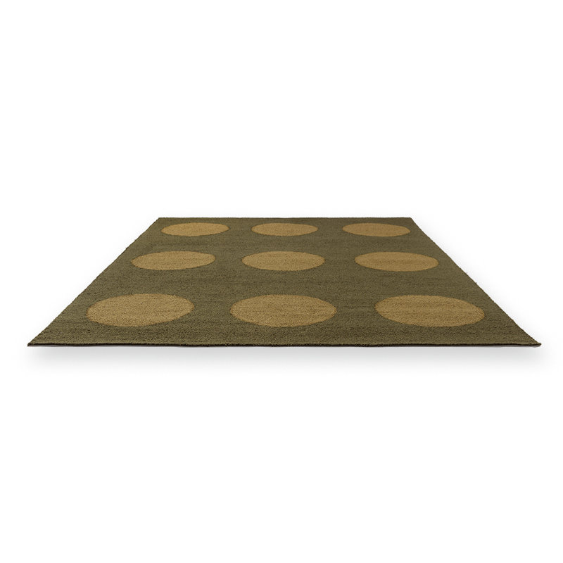 Habitat Festival Outdoor Hand Tufted Polka Dots Area Rug in Brown/Dark Brown, Rectangle 6'7" x 9'2"