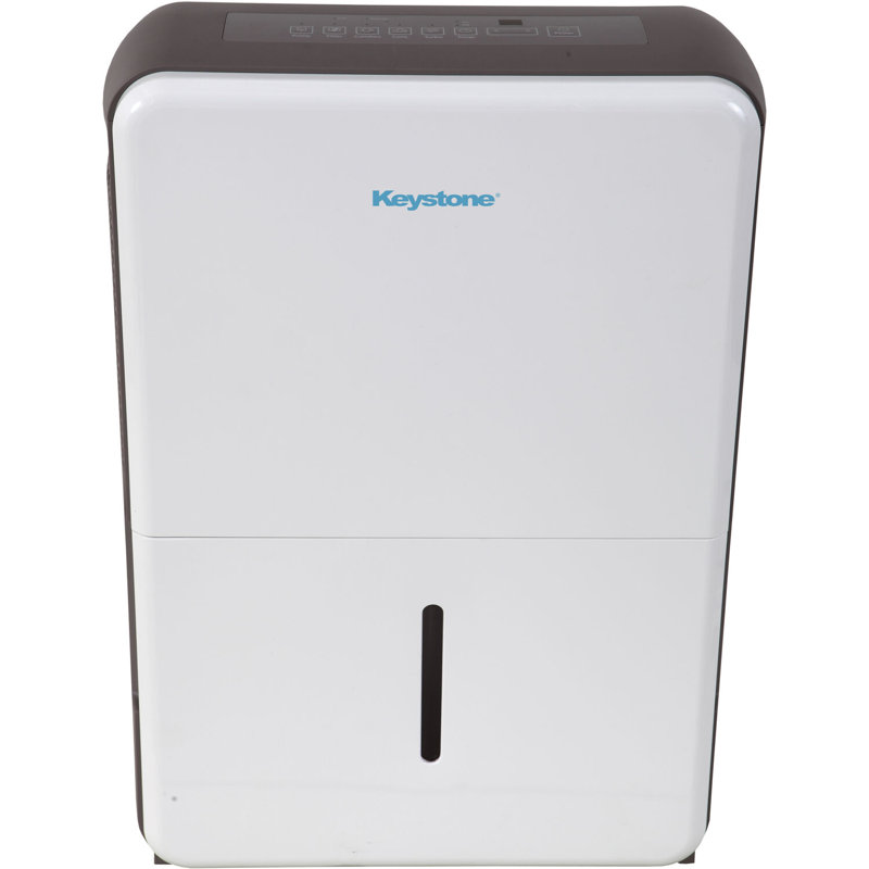 Keystone 50 Pint White Portable Dehumidifier with Built-in Pump
