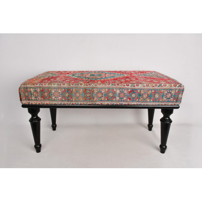 Ottoman Bench, Bohemian Bench, Upholstered Bench, Desk Bench, Turkish Rug Bench, Kilim Bench, Home Decor Bench, Handmade Bench