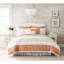 Édredon 9 pièces Coral Queen - coton, literie à motifs charmants, 2 taies décoratives, 3 coussins décoratifs Euro