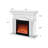 Acrylic Mirror Electric Fireplace, 3D Flame Effect, Remote Control, Energy Efficient, Feature, Black Portable For Bedroom Door 1500 Sq Ft Heating, Remote, Protected, Cabinet Home Use