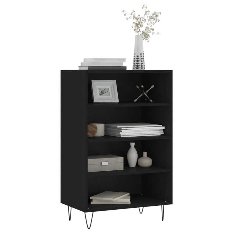 Maricela 90cm H x 57cm W Standard Bookcase, Black