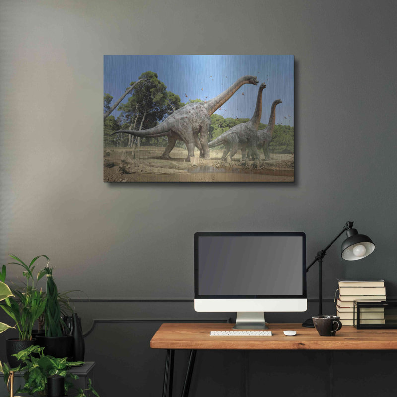 «Brachiosaurus», art mural en métal «Brachiosaurus» par Damir Martin