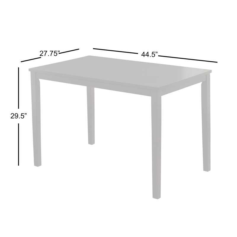 Nadie 4 - Person Solid Wood Solid Wood Top Four Leg Dining Set, White