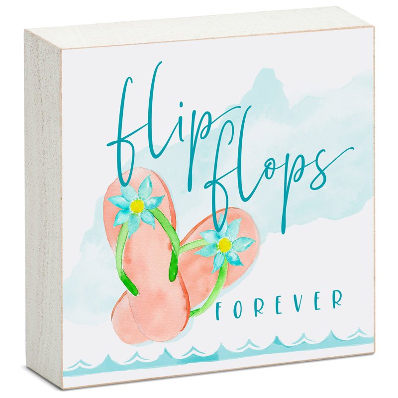 Flip Flops Forever Wood Box Sign