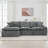 Cloud Sectional Sofa 107.9" Upholstered Sofa Couch With Double-Layer Cushion And Side Pockets-1215016754
