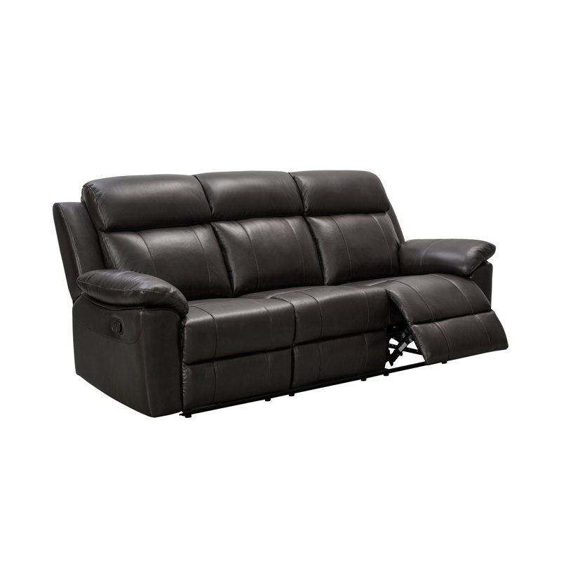 Ensemble de salon inclinable 2 pièces Avalee, Cuir véritable brun foncé