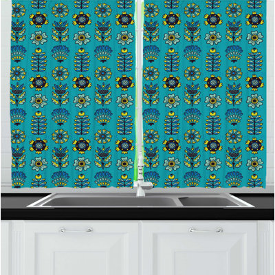 Ruffled Kitchen Curtain