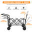 Le chariot de camping pliable à structure en acier supporte 220 lb-116829361