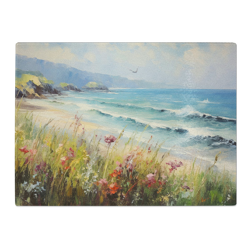 Seascape Impressionism  Glass Chopping Board
