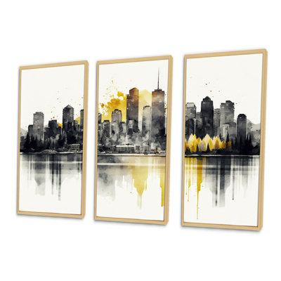 «Vancouver By Lakeside I», reproduction sur toile 3 pièces