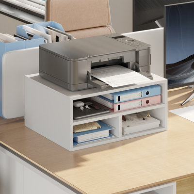 Rangement de bureau à 3 compartiments, tablette noire de grande capacité pour bureau à domicile