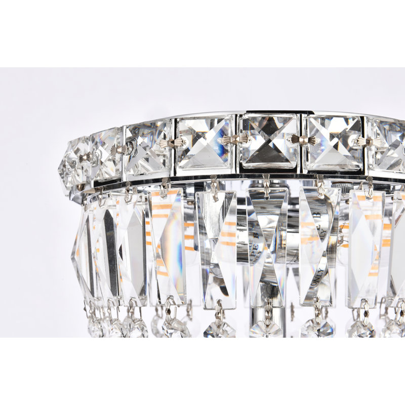 Stinnett Crystal Flush Mount, Chrome, Royal Cut