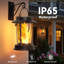 Lanternes solaires d'Halloween suspendues à la flamme imperméables et scintillantes d'extérieur avec pinces, décorations d'Halloween sans flamme pour porche, jardin, patio, arbres et décoration de maison hantée