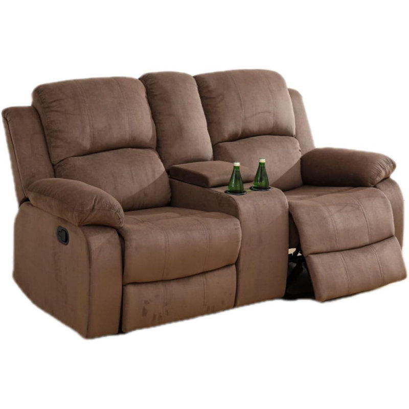 Larain Recliner, Brown Cotton Blend