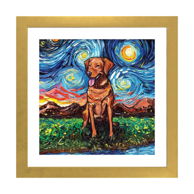 Reproduction d’art, "Fox Red Labrador Night" par aja Trèves