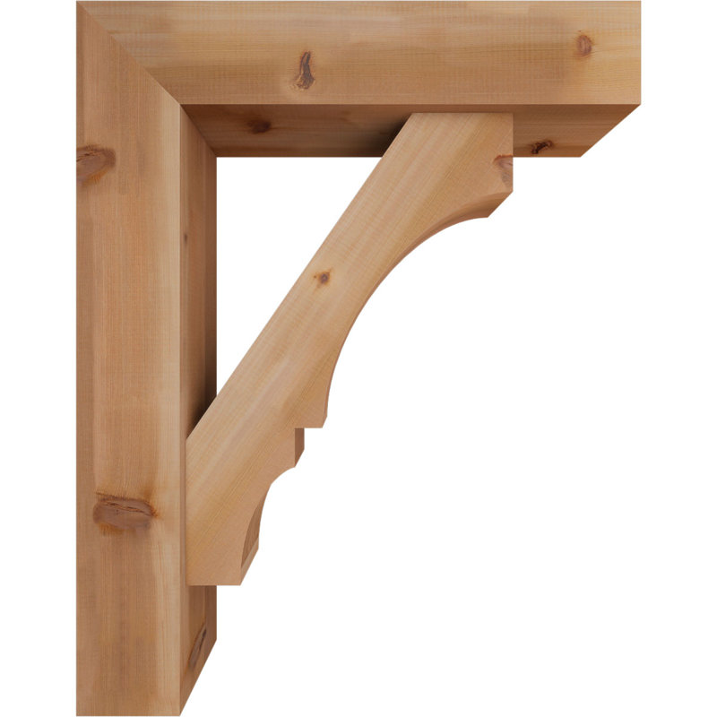 Support de bloc Balboa avec entretoise décalée, 38 x 30, Cèdre rouge occidental de l 7 1/2 po (lisse)