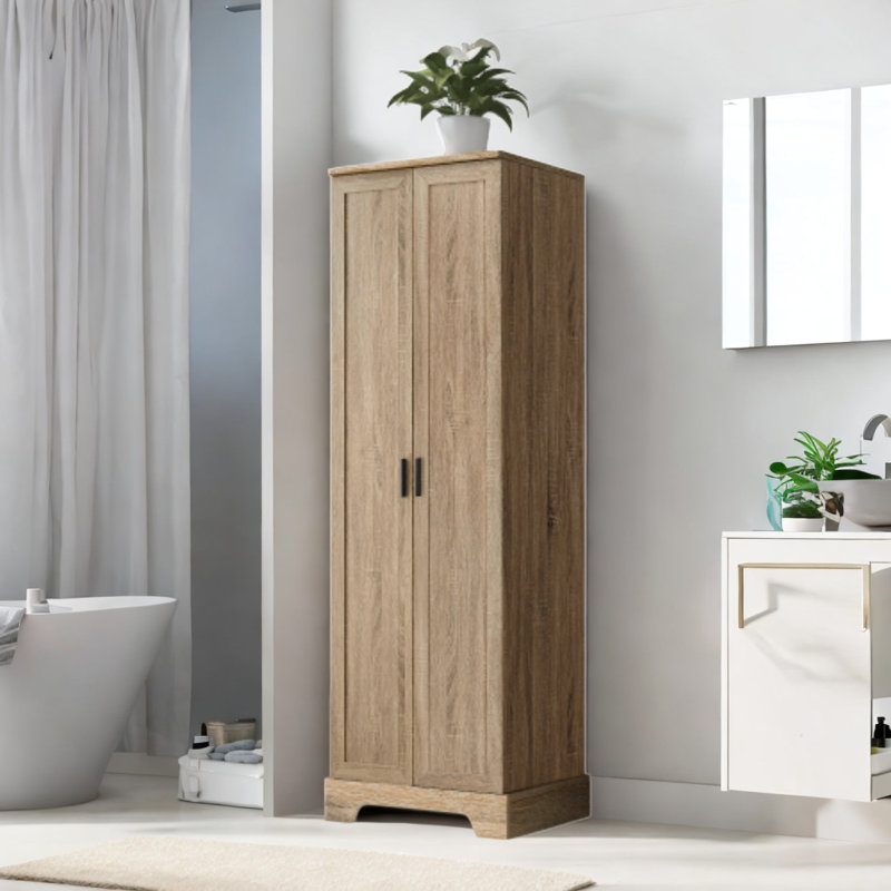 Florinel Freestanding Bathroom Cabinet, Brown