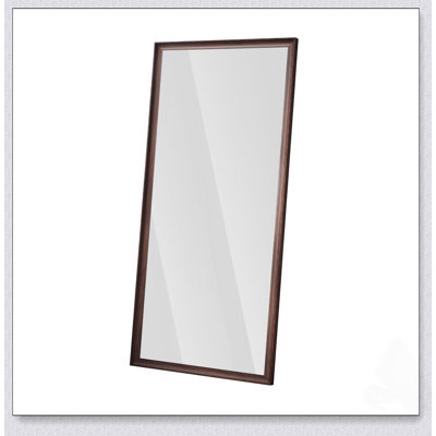 Miroir mural rétro pleine longueur avec cadre en faux bois, élégant et fonctionnel pour toute pièce