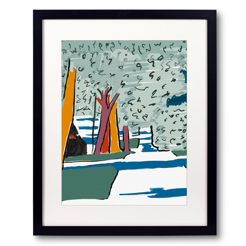 Westwood Sidewalk Print by Deborah Blum, Black Framed Paper, 20" H x 16" W