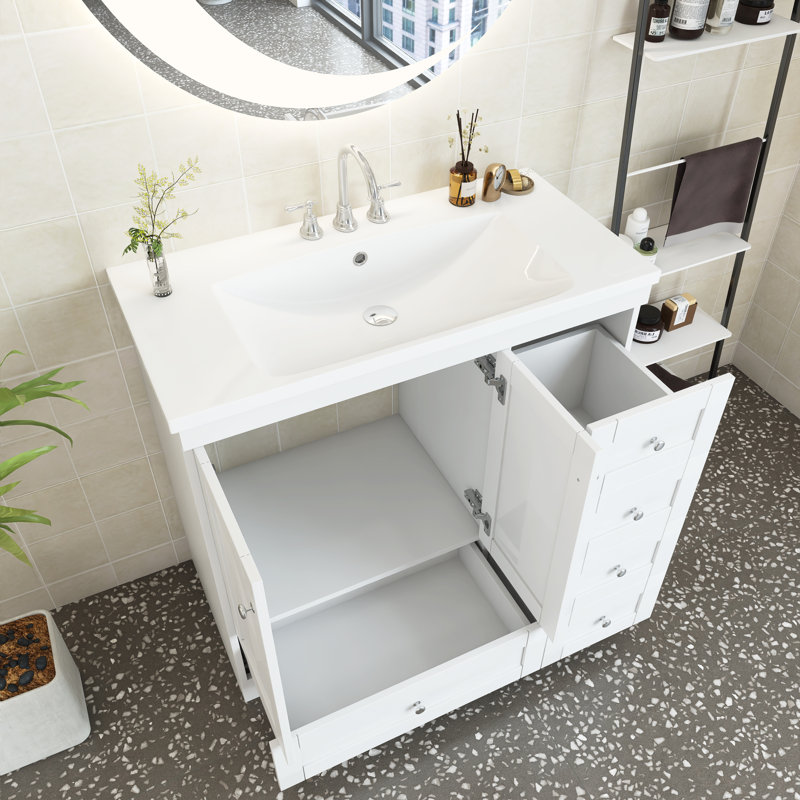 Ensemble de meuble-lavabo simple 36 po Joliène, Blanc