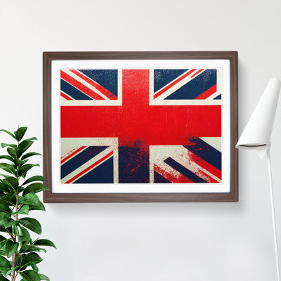 Union Jack Flag Graffiti Vol.3 - Framed Print