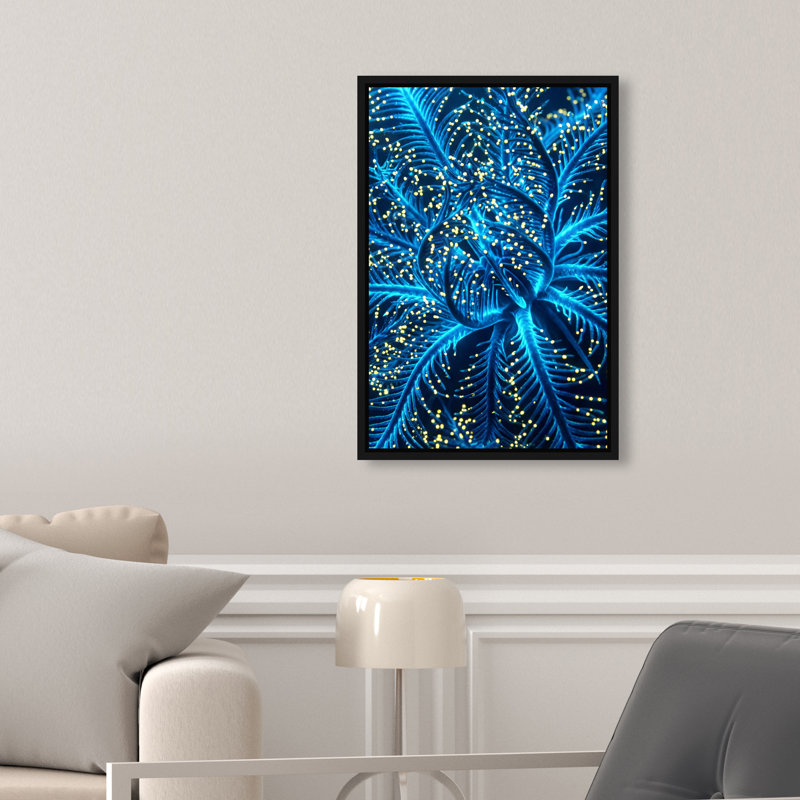 Neon Bloom Print by Oliver Gal, 25"H x 17"W, Black Floater Frame
