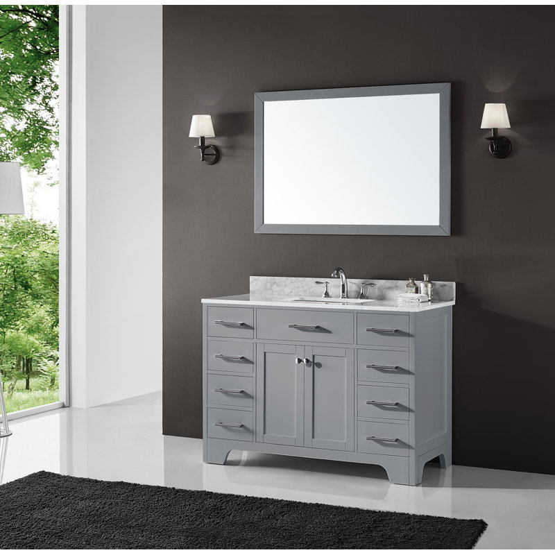 Ensemble de meuble-lavabo simple 48 po Cassel, Gris taupe