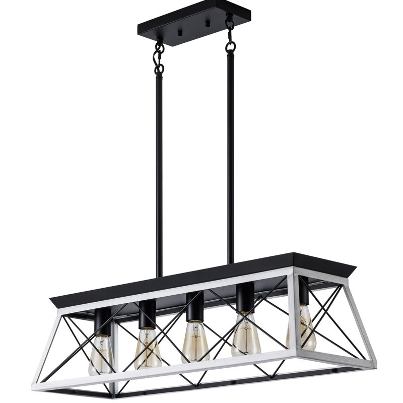 Rustic Style 5- For Dining - Adjustable Height White Lampshade Iron Wood Materials Room &