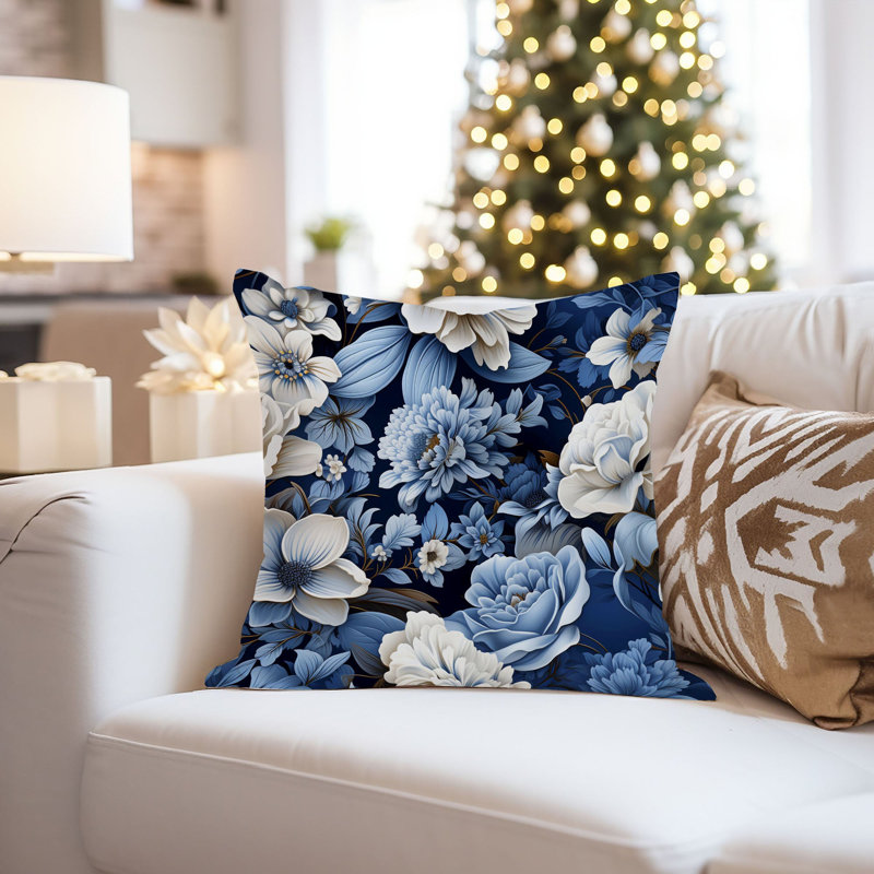 Floral Blue Peonies Flowers I Classic