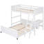 Lit superposé blanc avec bureau - ajout fonctionnel à votre chambre à coucher simple au-dessus du bureau double, construction solide pour plus de stabilité-2143789376-2143789407