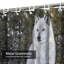 Rideau de douche avec 12 crochets Gray Wolf-1129175944