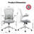 Modern Ergonomic Mid Back Mesh Office Chair with Adjustable Lumbar Support and Flip-Up Arms-954333736