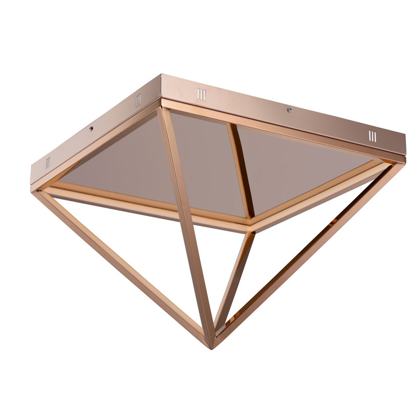 Ebersole LED Flush Mount, Rose Gold